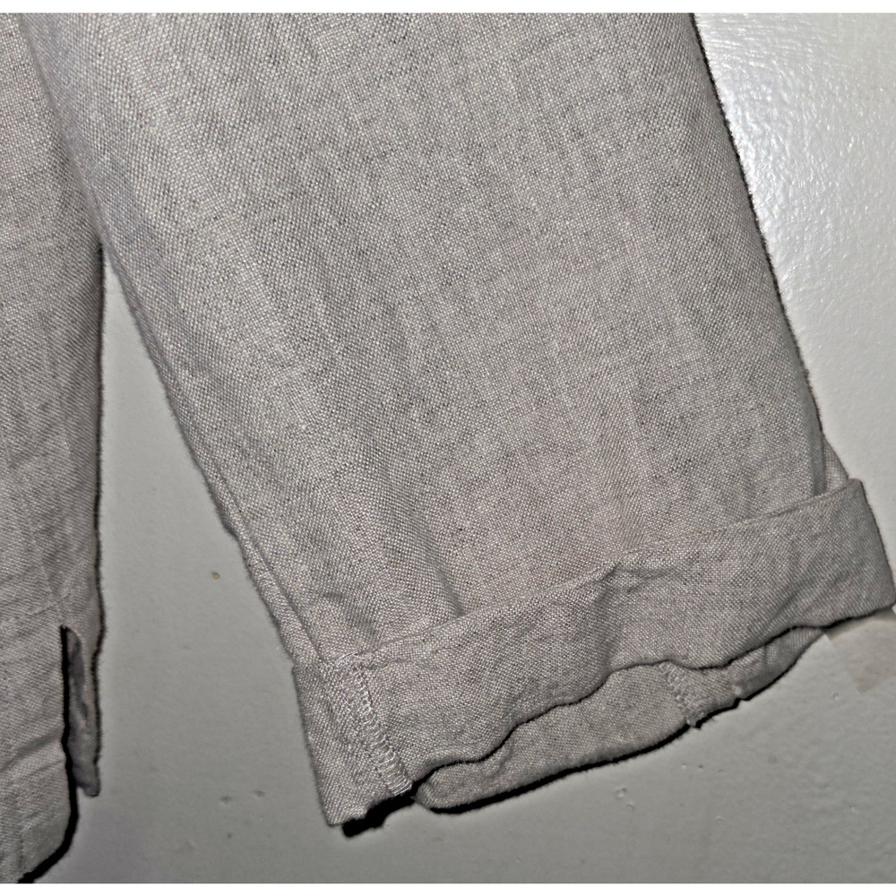 Linen Beige Shirt Jacket Womens Sz 2X JONES NEW YORK SPORT Button Down Pockets - Picture 6 of 16